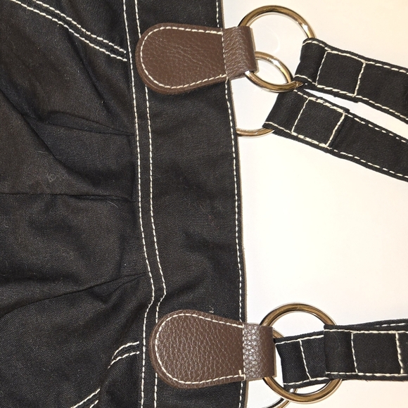 Vintage Old Navy Cotton Black Shoulder Bag - Picture 3 of 7